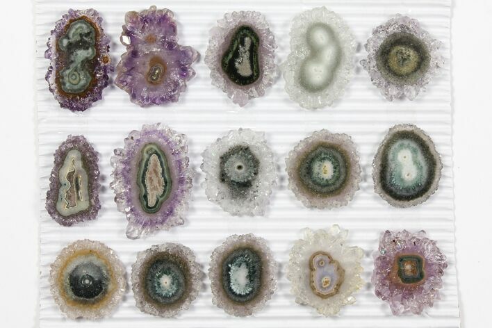 Lot: ~ Amethyst Stalactite Slices ( Pieces) #101748
